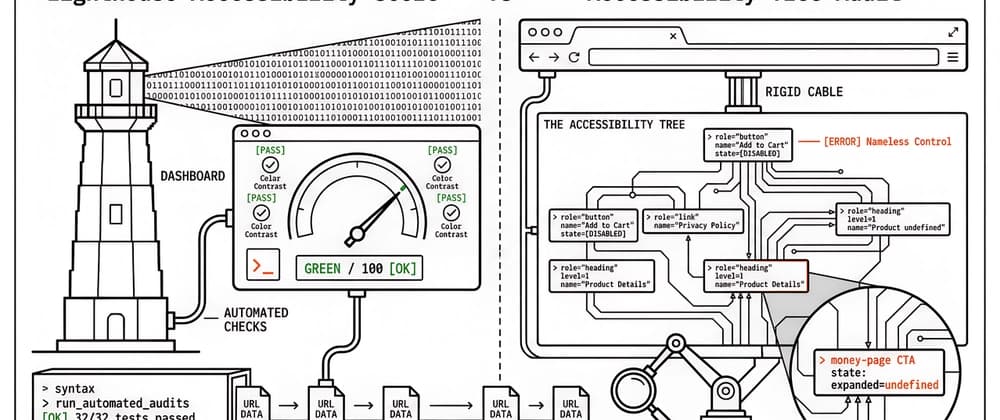 Audit the accessibility tree, not only the Lighthouse a11y score