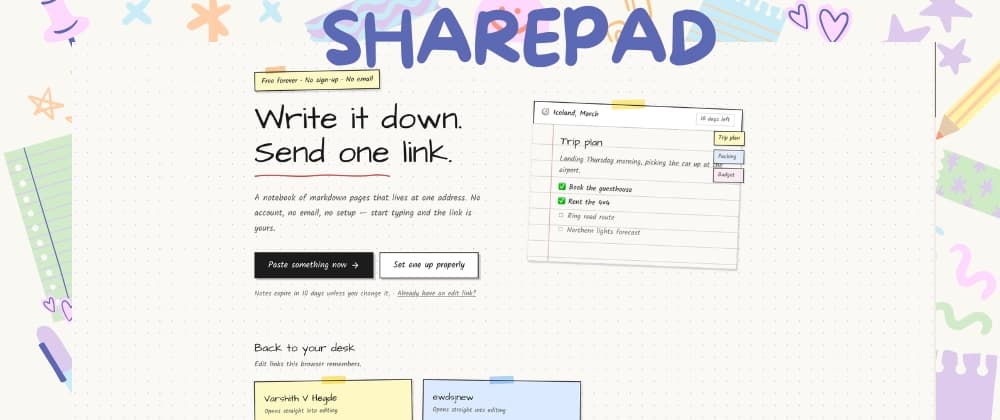 I Built a Notebook for Sharing Notes That Doesn't Ask You to Sign Up First