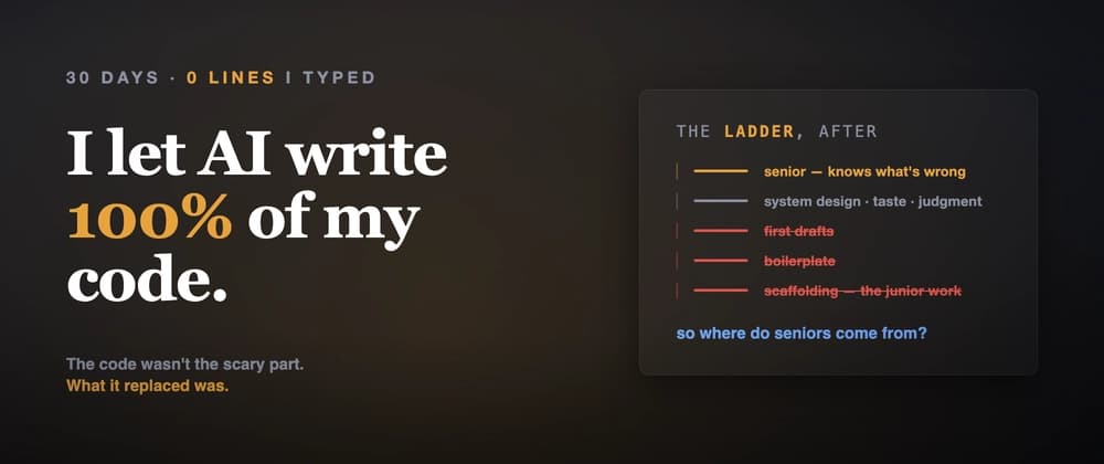 I let AI write 100% of my code for 30 days. Here's what broke.