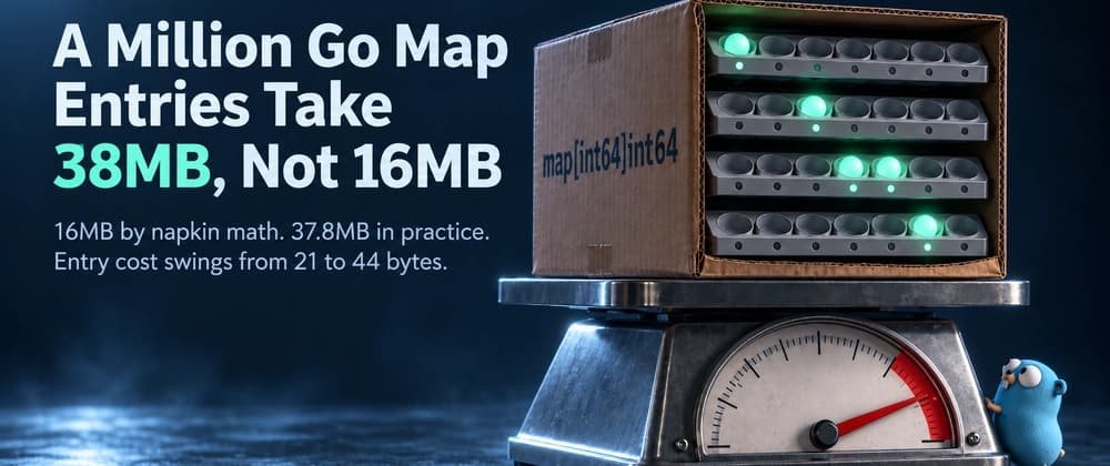 A Million Go Map Entries Take 38MB, Not 16MB