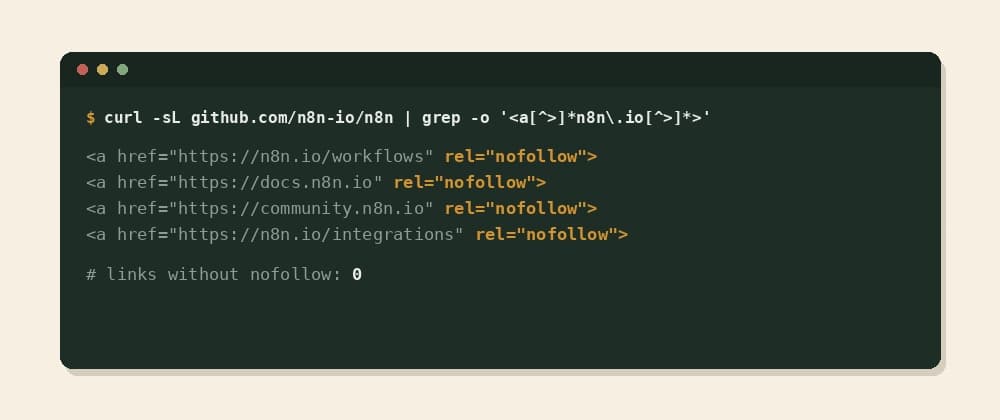 Your README link is nofollow. I checked. Here's the script.