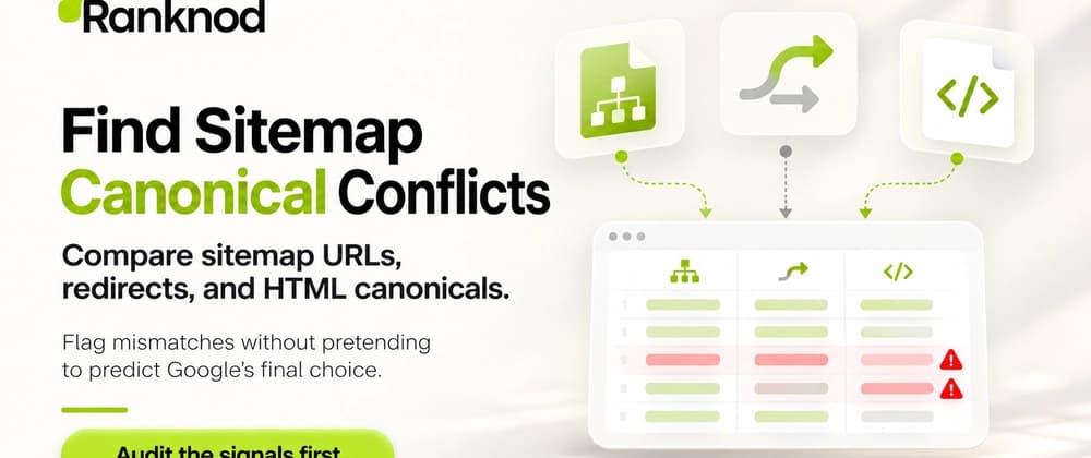 Find Sitemap URLs with Conflicting Canonicals
