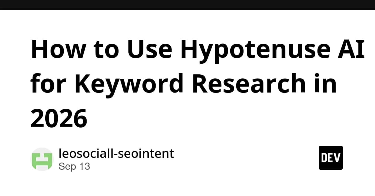 How to Use Hypotenuse AI for Keyword Research in 2026