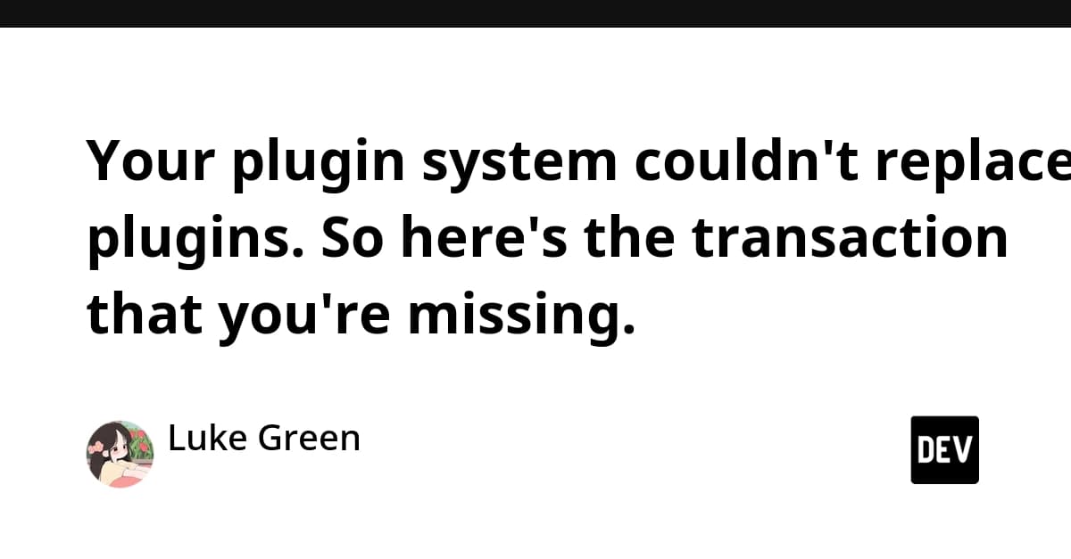 Your plugin system couldn't replace plugins. So here's the transaction that you're missing.