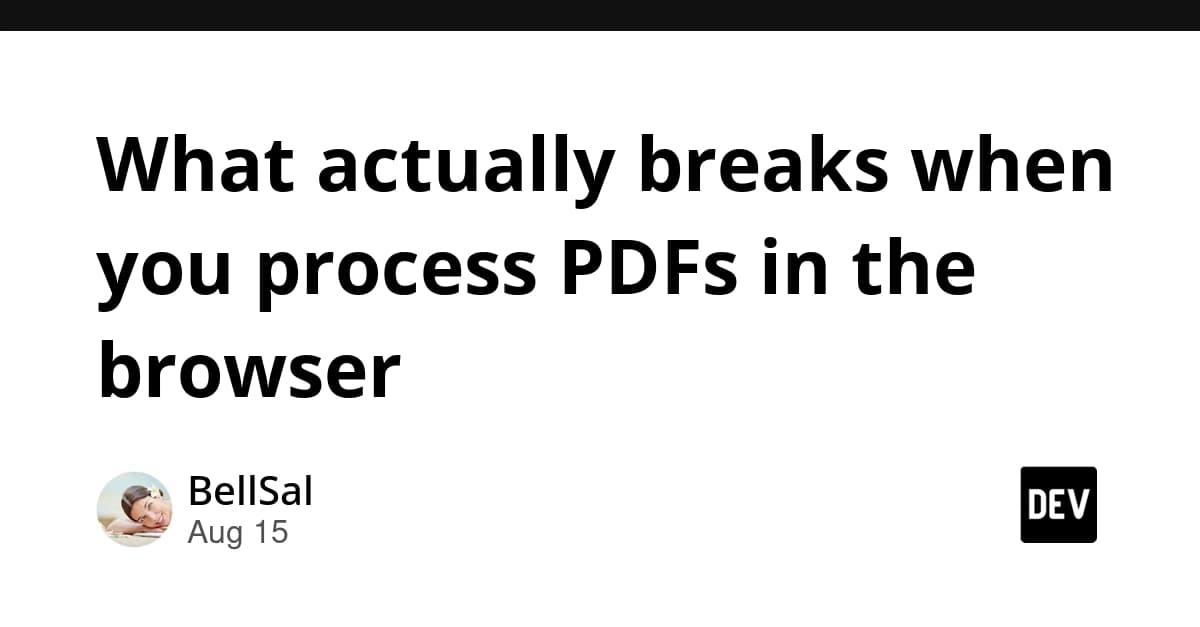 What actually breaks when you process PDFs in the browser