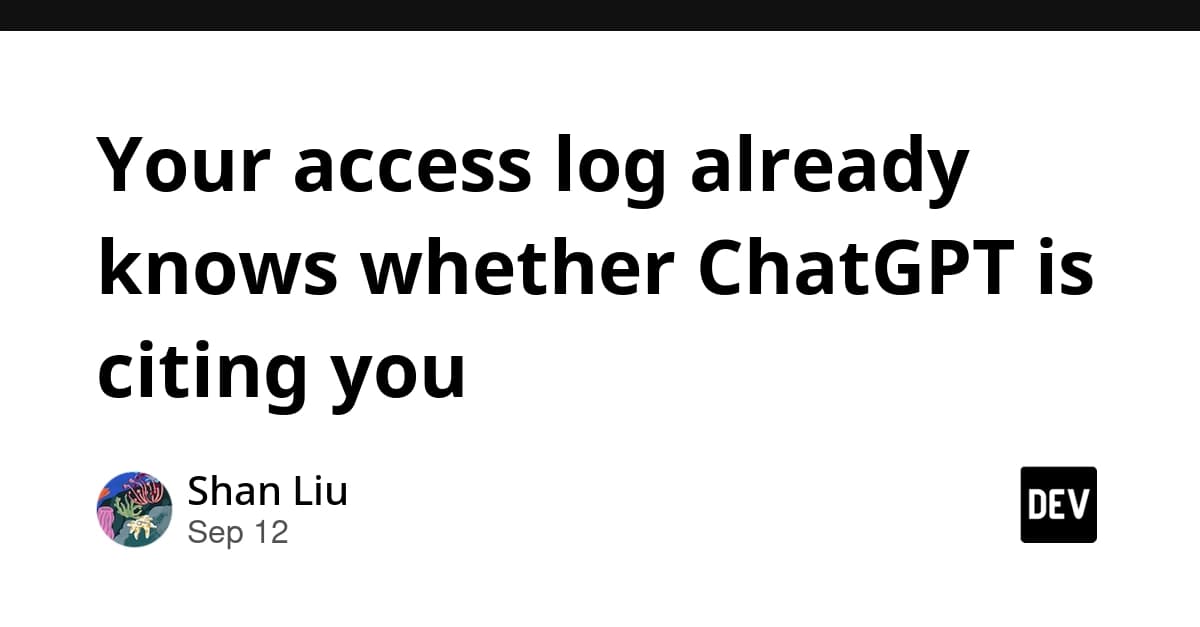 Your access log already knows whether ChatGPT is citing you