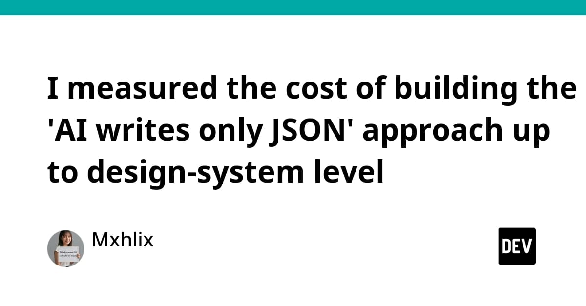 To keep the AI from breaking my design, it only writes JSON. I built that out for real, and the JSON turned into code