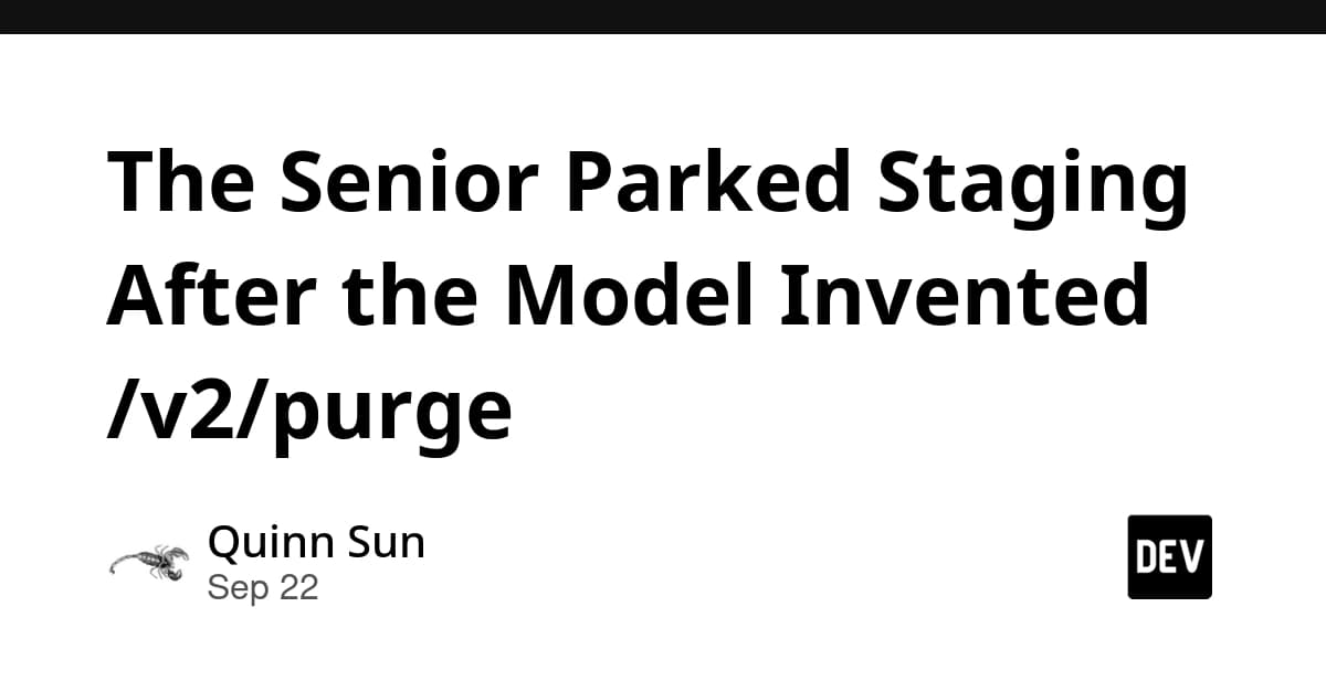 The Senior Parked Staging After the Model Invented /v2/purge