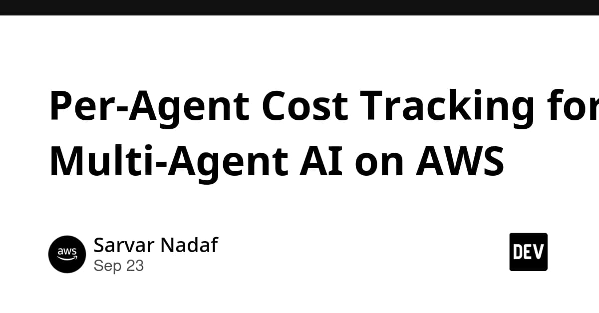 Per-Agent Cost Tracking for Multi-Agent AI on AWS