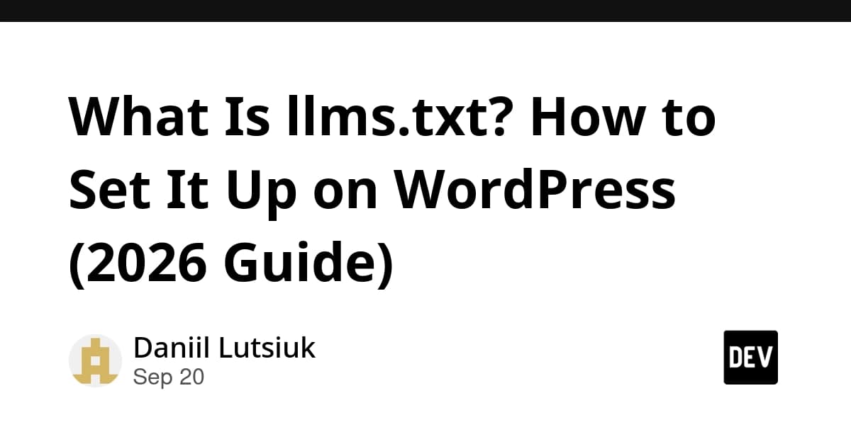 What Is llms.txt? How to Set It Up on WordPress (2026 Guide)