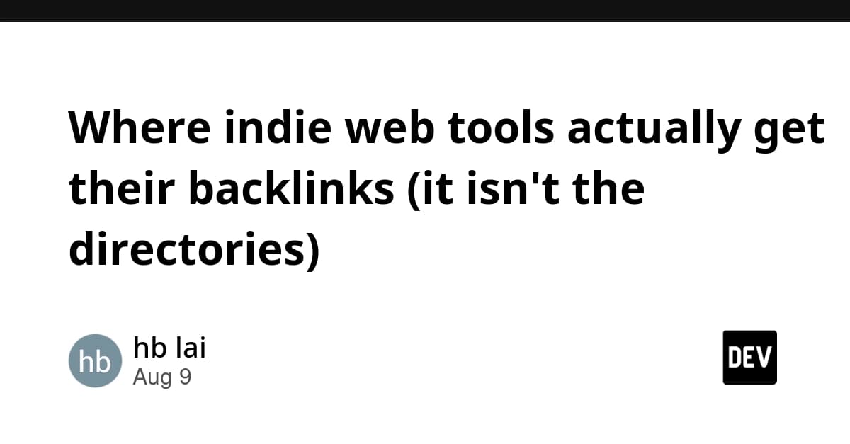 Where indie web tools actually get their backlinks (it isn't the directories)