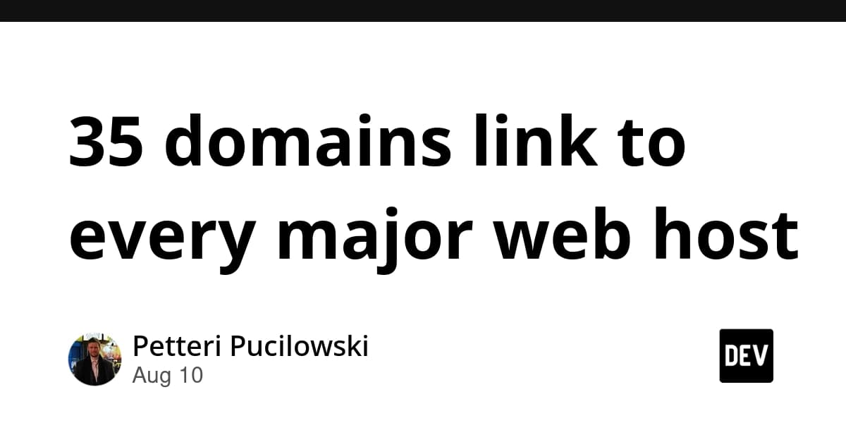 35 domains link to every major web host